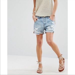 One Teaspoon Distressed Denim Shorts